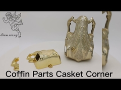 زاوية التابوتات البلاستيكية للجنازات مواد PP / ABS 17kg / 16kg الذهب