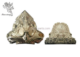 European Style Casket Corners Pale Gold PP Virgin Plastic 18# With Steel Tubes