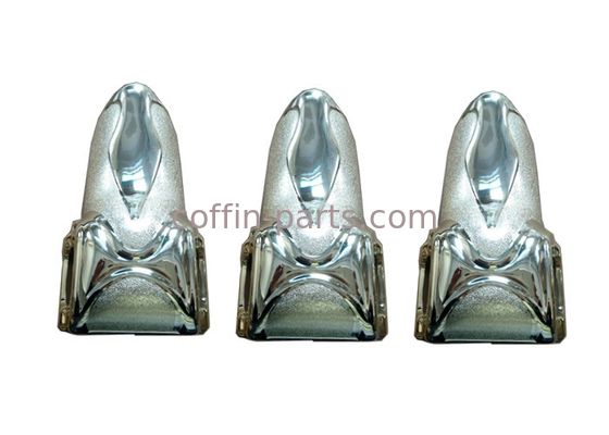 Silver Casket Hardware Plastic Material , Coffin Accessories  With Iron Bars