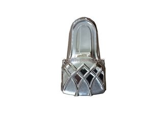 Sliver Coating Film Plastic Funeral Casket Fitting Coffin Parts With Pineapple Pattern