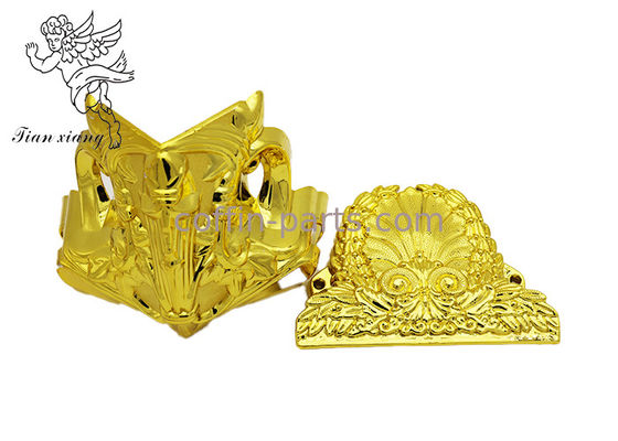 European Coffin Fitting Casket Corners Pale Gold PP Virgin Plastic 18# With Steel Tubes