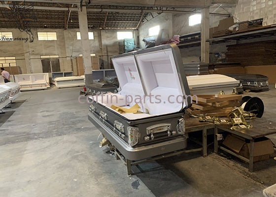 ISO9001 Decorable Stainless Steel Casket Customizable For Funeral Arrangements