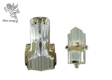 10# Casket Corners Coffin Decoration 56cm X 42cm X 37cm Silver ABS Material