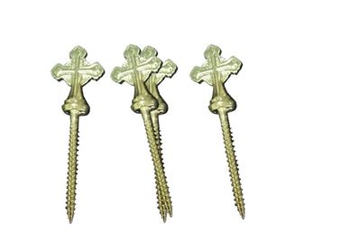ElectroPlating Zinc Coffin Screw 10# Funeral Hardware Cross Shaped Decoration