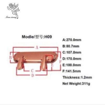 Coffin Accessories Funeral Golden Long Casket Swing Bar Zinc Material