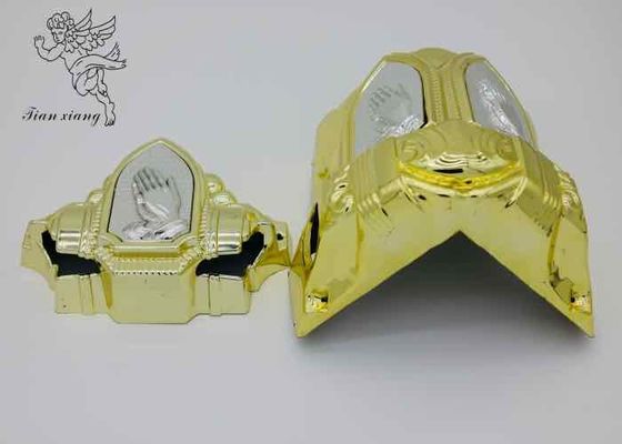 PP Virgin Casket Accessories Copper And Silver With Praying Hands