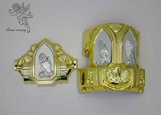 PP Virgin Casket Accessories Copper And Silver With Praying Hands